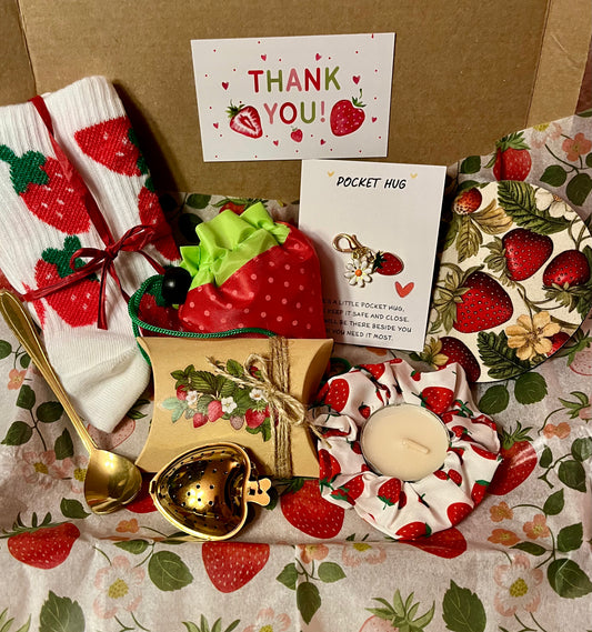 Strawberry letterbox thank you gift