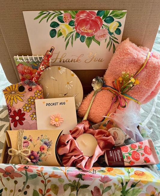 Large floral letterbox birthday hamper