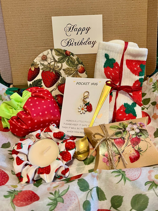 Strawberry birthday letterbox gift