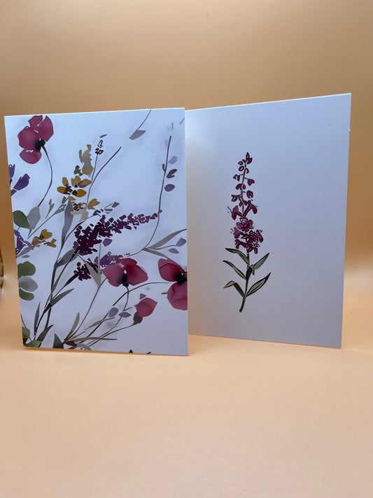 Wildflower greeting card add-on